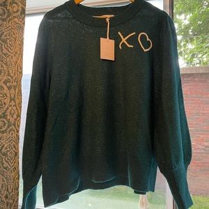 XL Dark Green, Sparkly Lauren Conrad sweater NEW WITH TAGS